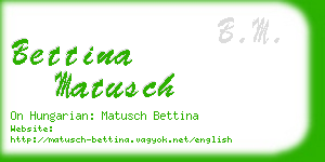 bettina matusch business card